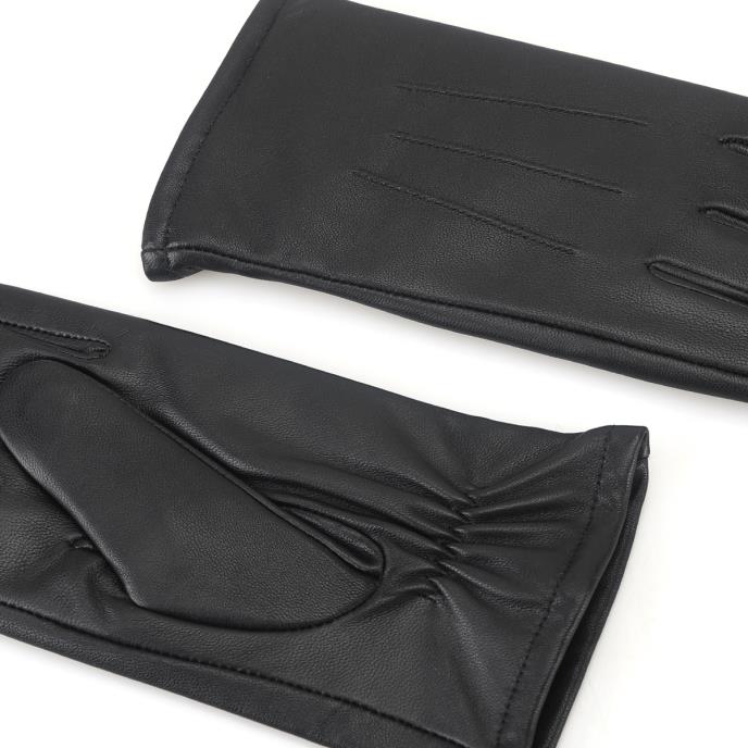 Isotoner® Ladies Three Point Leather Glove With SmarTouch™ Black Extra Image 4